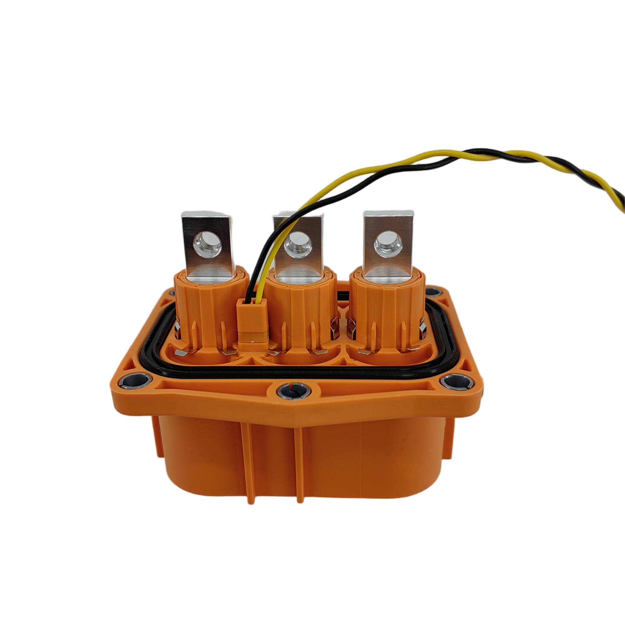 Amphenol HVC3P80MV 3 Poles High voltage 800VDC EV Connector Socket Mating HVC3P80FS with HVIL