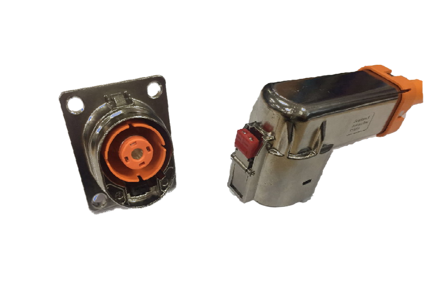 Amphenol HVMC1P12FV 1 Poles High voltage 800VDC EV Metal Connectors with HVIL