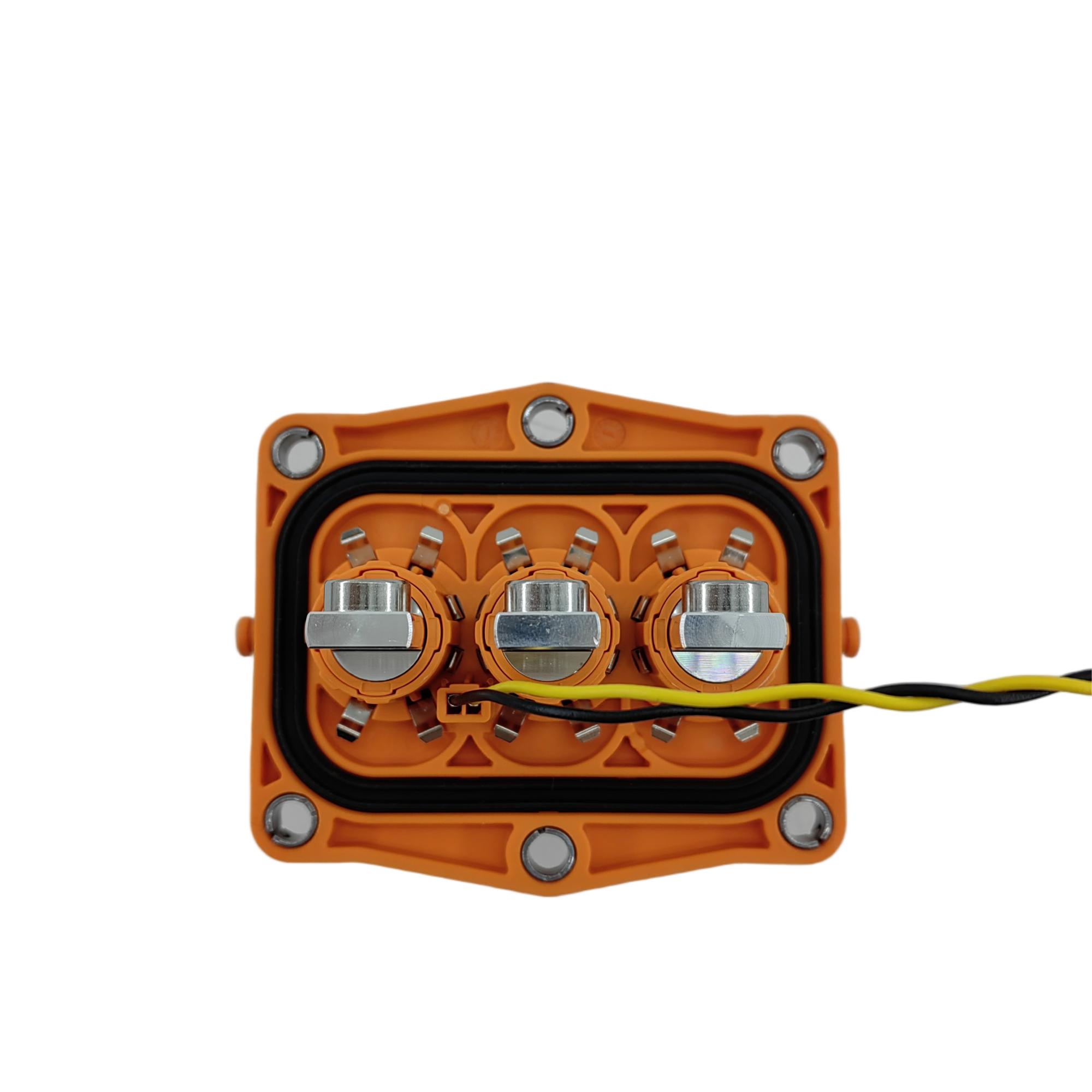 Amphenol HVC3P80MV 3 Poles High voltage 800VDC EV Connector Socket Mating HVC3P80FS with HVIL