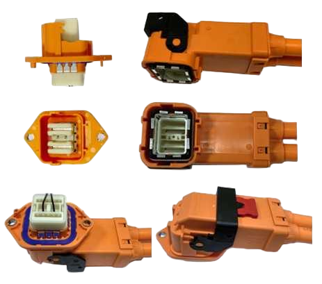 Amphenol HVPC2P16 2 Poles High voltage 1000VDC EV Metal Connectors with HVIL