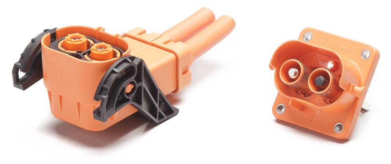 Amphenol HVC2P10 High voltage 1000VDC Connectors with HVIL